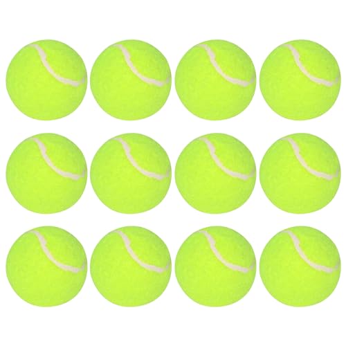 WEUYUY Tennisbälle für kleine Hunde, 5,1 cm, 12 Stück, langlebiges und lustiges Hundespielzeug (nur 5,1 cm Tennisbälle, 12 Stück) von WEUYUY