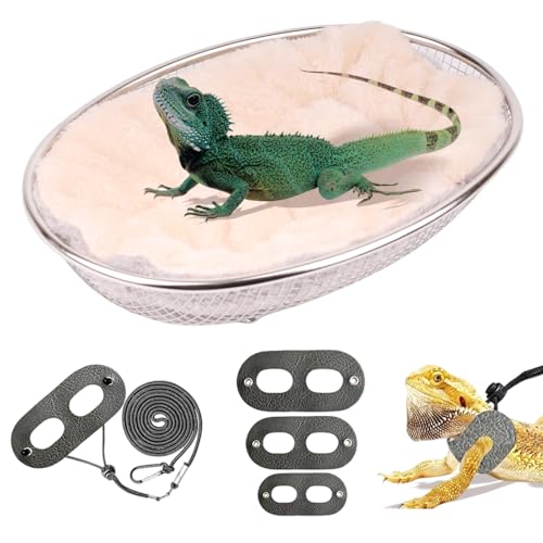 WEVONIGU Bearded Dragons Lounge-Bett mit Bartdrachen-Geschirr für kleine Rpetile Eidechsen WEVONIGU Bearded Dragons Lounge-Bett mit Bartdrachen-Geschirr für kleine Rpetile Eidechsen von WEVONIGU