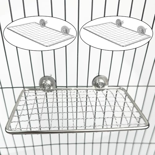 Vogelsitzstange aus Edelstahl – kaufest und rostfrei, geeignet für Käfigmontage, langlebig und stabil, ideal für mittelgroße bis kleine Vögel (silberfarben, klein) von WEWAYKGJ