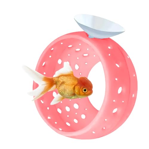 WEWAYKGJ Betta Fischtunnel mit Saugnapf – Aquarium Fisch Versteck Garnelen Höhle Guppy Fisch Tank Zubehör Aquarium Dekor für kleine Fische Garnelen (Rosa) von WEWAYKGJ
