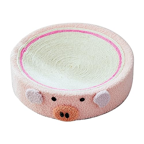 Katzen Kratz Bett Sisal runde Form Cat Scratch Pads Cat Scratcher Lounge Bett Haustier zubehör Weihnachts-Haustier-Geschenke zum Schutz von Möbeln-Orange von WEedsy