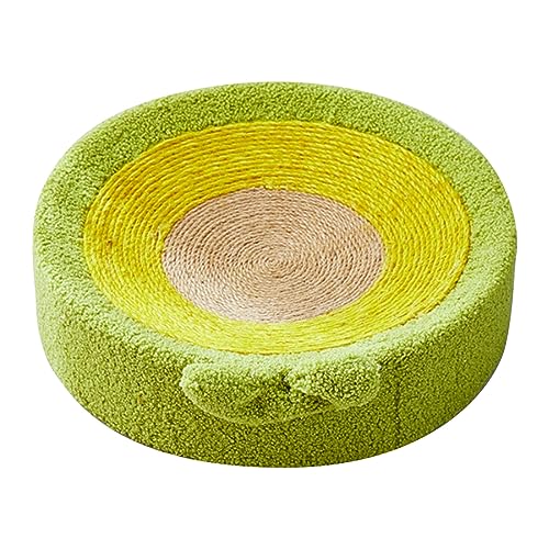 Katzen Kratz Bett Sisal runde Form Cat Scratch Pads Cat Scratcher Lounge Bett Haustier zubehör Weihnachts-Haustier-Geschenke zum Schutz von Möbeln-Orange von WEedsy