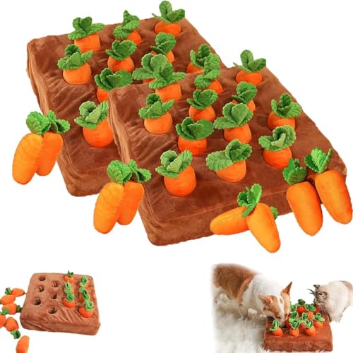 Katzen karotte Spielzeug, Hunde karotte Plüsch tier, Kreative gefüllte Biss karotte, Förderung des Haustier trainings, Carrrot Katzen puzzle Spielzeug, Karotte interaktives Hunde-Plüsch tier-2PCS von WEedsy