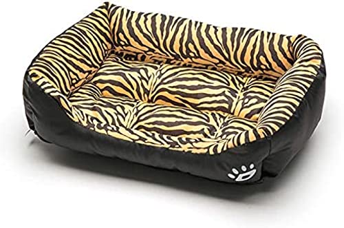 Hundebetten – wasserdicht, waschbar, strapazierfähig, Tigermuster, Leopardenmuster, Korbbett, Deluxe, weiches Haustier, warmes Korbbett, Kissen, Tigermuster, klein Hundebetten – wasserdicht, waschbar, strapazierfähig, Tigermuster, Leopardenmuster, Korbbett, Deluxe, weiches Haustier, warmes Korbbett, Kissen, Tigermuster, klein von WFJHZH