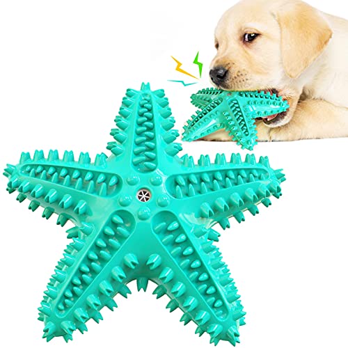 Hundekauspielzeug für zahnende Welpen, Hundespielzeug für aggressives Kauen, ungiftiges Training und Zähneputzen (Color : Blue) von WFLY