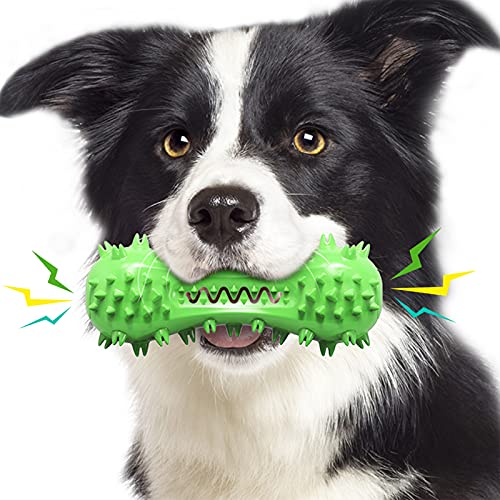 Kauspielzeug für Hunde für zahnende Welpen, langlebiges Kauspielzeug für Haustiere, ungiftiges Training und Zähneputzen (Color : Green) von WFLY
