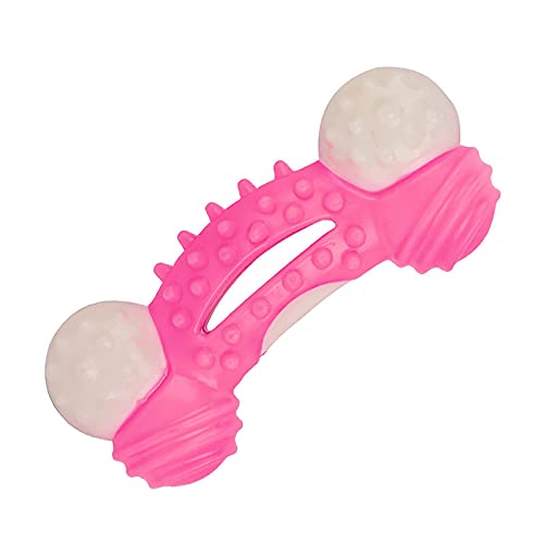 WFLY Hundekauspielzeug für aggressives Kauen, Fetch- und Zerrspielzeug, ungiftiges unzerstörbares Naturkautschuk-Hundespielzeug (Color : Pink) von WFLY
