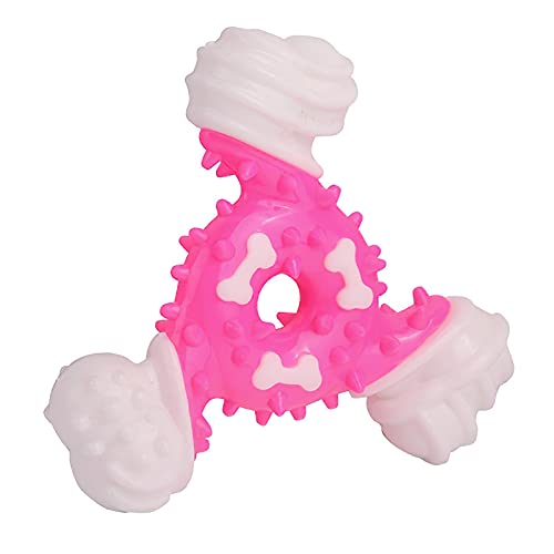 WFLY Hundekauspielzeug für aggressives Kauen, Robustes, langlebiges Welpenkauspielzeug für mittelgroße Hunde, unzerstörbares Hundespielzeug (Color : Pink) von WFLY