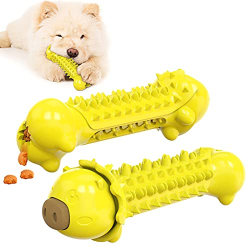 WFLY Hundekauspielzeug für aggressives Kauen, langlebiges unzerstörbares Haustierspielzeug für mittelgroße Hunde (Color : Yellow) von WFLY