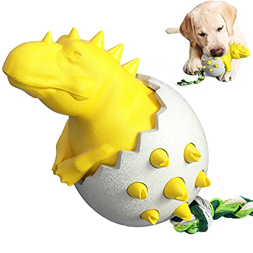 WFLY Hundespielzeug für aggressives Kauen, Hundezahnbürste Stick Zahnreinigungsbürste Dental, Unzerstörbares Hundespielzeug Lindert für Hunde Angst (Color : Yellow) von WFLY