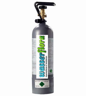 2 kg CO2-Flasche, gefüllte Mehrweg-Kohlensäure-Druckgasflasche, NEU von WFW wasserflora