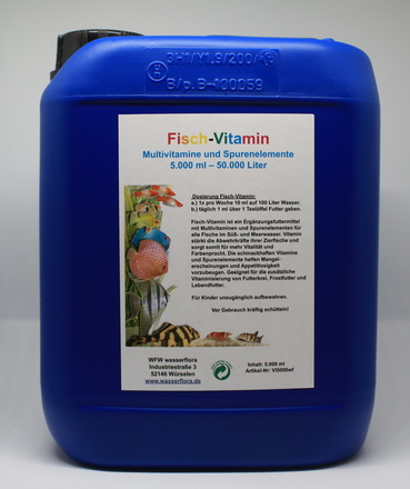 5 Liter Kanister Fisch-Vitamin, Multivitamine und Spurenelemente für ein starkes Immunsystem von WFW wasserflora