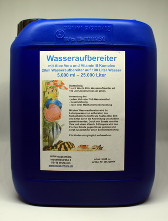 5 Liter Kanister Wasseraufbereiter für 25.000 Liter Aquarium-Wasser von WFW wasserflora