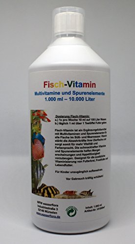 1.000 ml Fisch-Vitamin, Multivitamine und Spurenelemente für EIN Starkes Immunsystem von WFW wasserflora