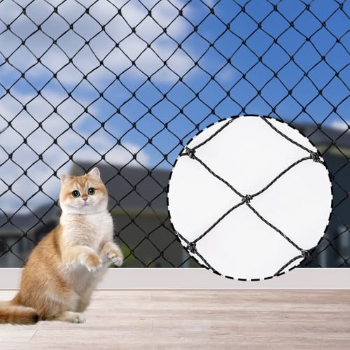 WGCHAIE Katzennetz für Balkon, 4x3m Katzenschutznetz Mit Hochfestem Polyethylen, Bissfest und Alterungsbeständig, für Balkone, Terrassen und Fenster, Schwarz WGCHAIE Katzennetz für Balkon, 4x3m Katzenschutznetz Mit Hochfestem Polyethylen, Bissfest und Alterungsbeständig, für Balkone, Terrassen und Fenster, Schwarz von WGCHAIE