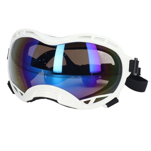 Hunde Sonnenbrille, Winddichte Gläser für Große Hunde mit Weichem und Komfortables PC -Material, Einstellbarem Riemen, Idealer Augenschutz und Modezubehör. Großartig für Ihr (Blau) von WGFOIP