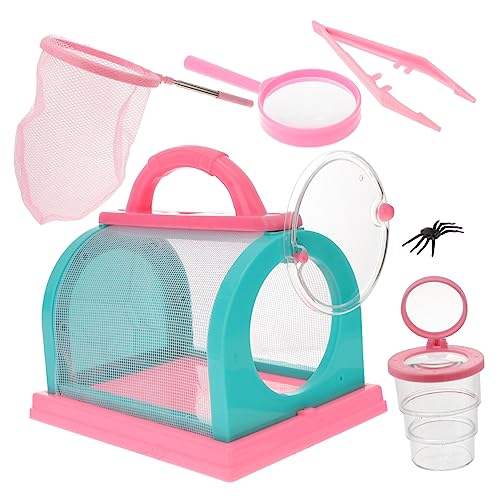 WHAMVOX 1 Satz Insektenbeobachtungsset Käferkäfig Käfig Im Freien Kleinkind Draußen Spielzeug Spielsets Für Kleinkinder Im Freien Outdoor-Spielzeug Für Kinder Fangset Für Kinder Rosa Stoff von WHAMVOX