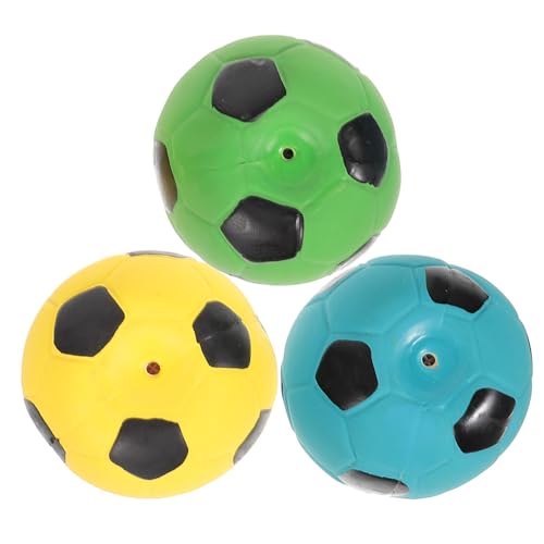 WHAMVOX 3 Stück Teiliges Sound Fußball Spielball Interaktive Langlebige Latexspielbälle in Gelb Blau Grün Spaßige Form für Haustiere WHAMVOX 3 Stück Teiliges Sound Fußball Spielball Interaktive Langlebige Latexspielbälle in Gelb Blau Grün Spaßige Form für Haustiere von WHAMVOX