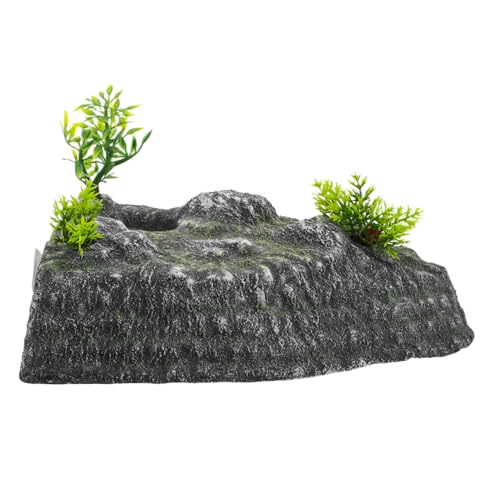 WHAMVOX Fels Dekoration Für Schildkröten Lebensraum Zubehör Reptilien Kletterrampe Plattform Aquarium Ornament Ruheterrasse von WHAMVOX