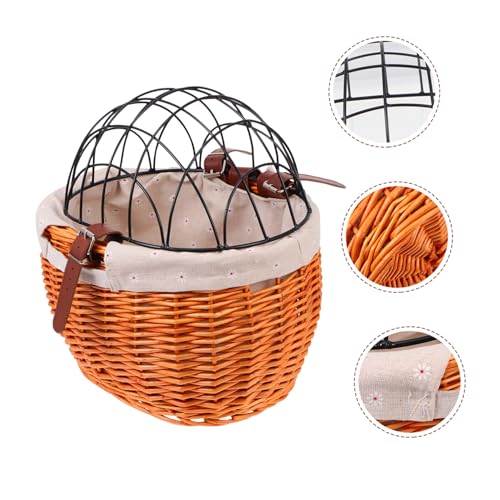 WHAMVOX Stabiler Weidengeflecht Fahrradkorb für Haustiere Großer Korb mit Atmungsaktivem Innenfutter Wetterbeständig und Langlebig Einfacher Aufbau für Hunde und Katzen Zufällige Farbe WHAMVOX Stabiler Weidengeflecht Fahrradkorb für Haustiere Großer Korb mit Atmungsaktivem Innenfutter Wetterbeständig und Langlebig Einfacher Aufbau für Hunde und Katzen Zufällige Farbe von WHAMVOX