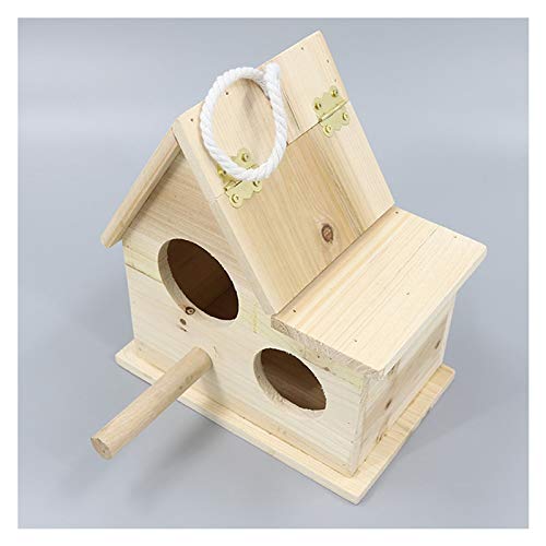 Vogelkäfig, Nistkasten, Vogelhaus, Holzbrutkasten für Turteltauben, Papageien, Paarungskasten, natürliche Vogelhütten, Haustierprodukte, Sittichkäfig, Papageien, Sittiche, Unzertrennliche von WHBFT