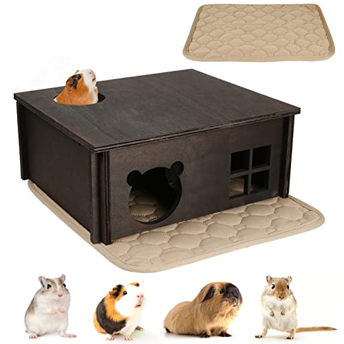 Hamsterhaus Labyrinth – Multi-Raum-Verstecke und Tunnel, Erkundung Spielzeug für Hamster, Rennmäuse, Mäuse, Guniea, Schwein, Walnussfarbe von WHEARTED