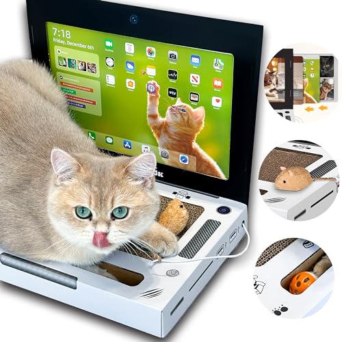 WHELPAW 3-in-1-Katzen-Laptop-Kratzer - Entzückendes, langlebiges Katzenkratzpad, kombiniert Scratch Pad Pro für Katzen mit lustigen Spielzeugen, schützt Möbel und verbessert die Spielzeit Ihrer Katze WHELPAW 3-in-1-Katzen-Laptop-Kratzer - Entzückendes, langlebiges Katzenkratzpad, kombiniert Scratch Pad Pro für Katzen mit lustigen Spielzeugen, schützt Möbel und verbessert die Spielzeit Ihrer Katze von WHELPAW