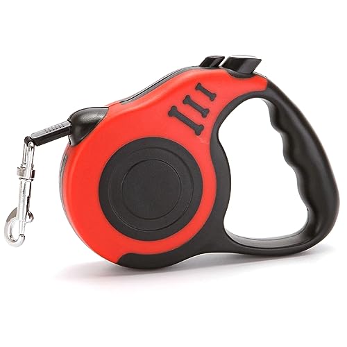 WHFCBJBW Einziehbare Hundeleine mit rutschfestem Griff, verheddert starkes Klebeband, Ein-Knopf-Verriegelung und Entriegelung für Hunde und Katzen WHFCBJBW Einziehbare Hundeleine mit rutschfestem Griff, verheddert starkes Klebeband, Ein-Knopf-Verriegelung und Entriegelung für Hunde und Katzen von WHFCBJBW