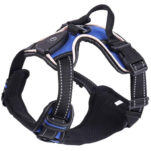 WHFCBJBW Hundegeschirr für Hunde, Brustgurt, LED, mit stabiler Schnalle, für große Hunde, Gassi gehen, Kätzchen, Brustgurt, Hundegeschirr WHFCBJBW Hundegeschirr für Hunde, Brustgurt, LED, mit stabiler Schnalle, für große Hunde, Gassi gehen, Kätzchen, Brustgurt, Hundegeschirr von WHFCBJBW