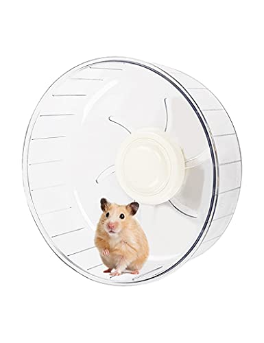 WHFPS Leises Hamster-Übungsrad – Hamster-Spielzeug, Zubehör, 20,3 cm, Laufspinner, leiser Hamsterläufer, für kleine Tiere, Rennmäuse, Zwerg, syrische Hamster, Igel, Ratten, Mäuse usw. von WHFPS