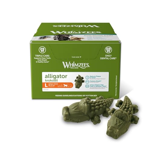 Whimzees Krokodile größe L / 30 St. im Display, 1er Pack (1 x 1.8 kg) von WHIMZEES