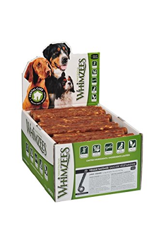 WHIMZEES Natural Dental Hundeleckerlis Veggie Wurst, groß, 1 x 50 WHIMZEES Natural Dental Hundeleckerlis Veggie Wurst, groß, 1 x 50 von WHIMZEES