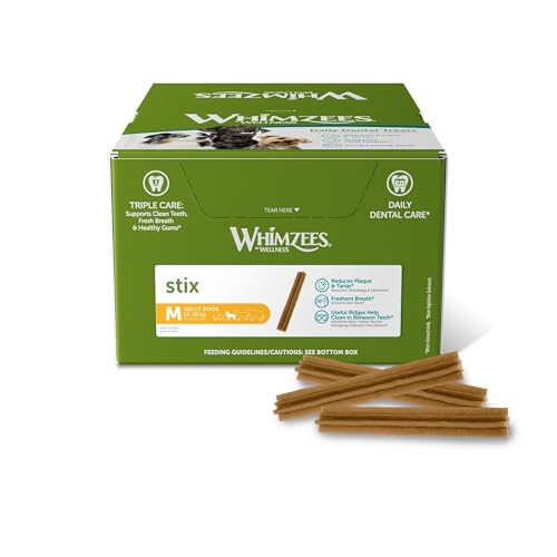 Whimzees Stix größe M / 100 St. im Display, 1er Pack (1 x 3 kg) von WHIMZEES