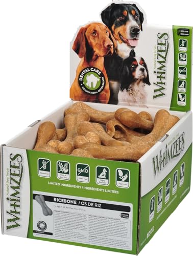 Whimzees, natürliche Friandises für Hunde, Krokanten, 23 Stück, saubere Textur, ohne Zusatzstoffe, Größe XL, grüne Farbe, für alle Rassen, Snack-Modell von WHIMZEES