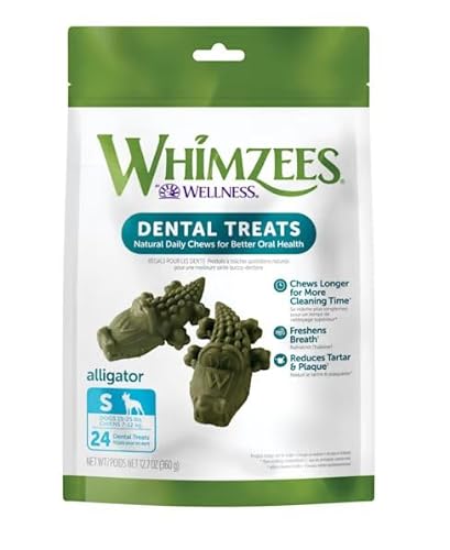Whimzees Small Alligator Dog Treats Natural Healthy Vegetable 24 count - 4 Pack von WHIMZEES