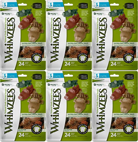 Whimzees Small Alligator Dog Treats Natural Healthy Vegetable 24 count - 6 Pack von WHIMZEES