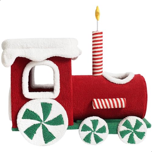 Christmas Train Park Katzen-Klettergerüst – der ultimative Kratzbaum for Wohnungskatzen, perfekte Katzenwohnung for Ihren Katzenfreund! (Color : A) von WHYATT