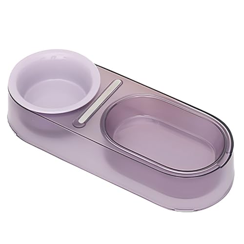 Fressnäpfe für Katzen, Keramik-Haustiernäpfe, Katzenfutter-Wassernapf-Set – Schüsseln für Kleine Hunde (Color : Purple) von WHYATT