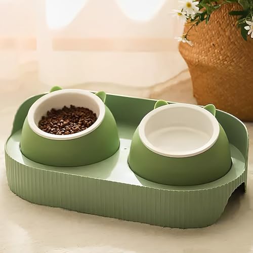 Fressnapf Hund, Keramik-Hundenäpfe, Katzenfutter-Wassernapf-Set – für Kleine Hunde (Color : Green) von WHYATT