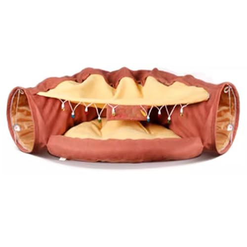 Haustierbett, Katzentunnel-Haustierbedarf, Geeignet für Hunde Und Kaninchen, Geeignet für Alle Jahreszeiten, Abnehmbar Und Waschbar (Color : Passion Bar Color) von WHYATT