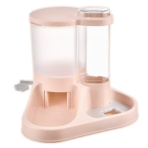 Katze Futterautomat, 2-in-1-Schwerkraft-Tier Futter- und Wassernapf-Set, für Kleine, Mittelgroße Hunde, Katzen und Haustiere. (Color : Pink) von WHYATT