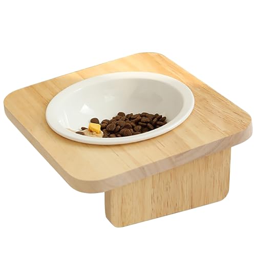 Katze Napf, Erhöhte Keramiknäpfe, Geneigte Erhöhte Futternäpfe für kleine Hunde, Futternäpfe für Katzen und Kleine Hunde (Size : Single Bowl) von WHYATT