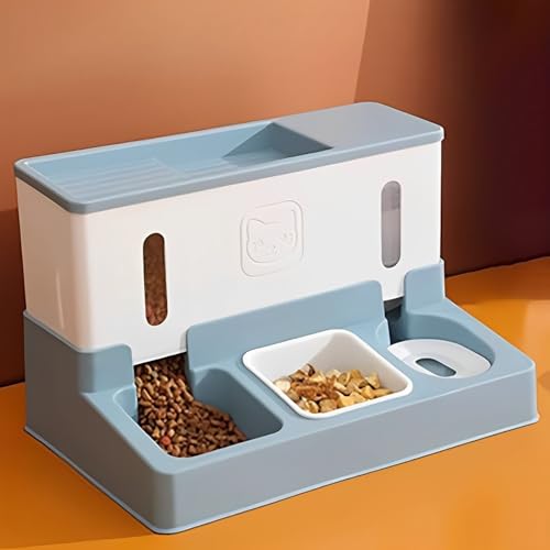 Katzen Napf, Kleine Hundenäpfe für Futter und Wasser, Set aus Napf und Wassernapf, für Kleine und Mittelgroße Hunde (Color : Blue) von WHYATT