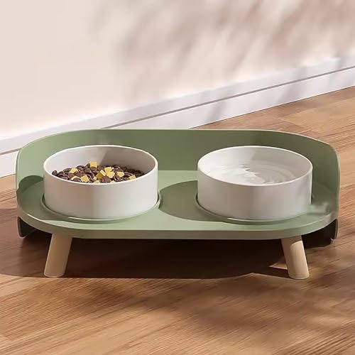 Katzennapf Keramik, Keramik-Haustiernapf, Keramik-Haustiernapf-Set, für Kleine Mittelgroße Haustiernäpfe (Color : Green) von WHYATT