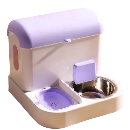 Napf Katze, Kleiner Hundenapf, Edelstahl-Hundenäpfe-Set – Perfekt für Kleine, Mittelgroße und Welpen (Color : Purple) von WHYATT