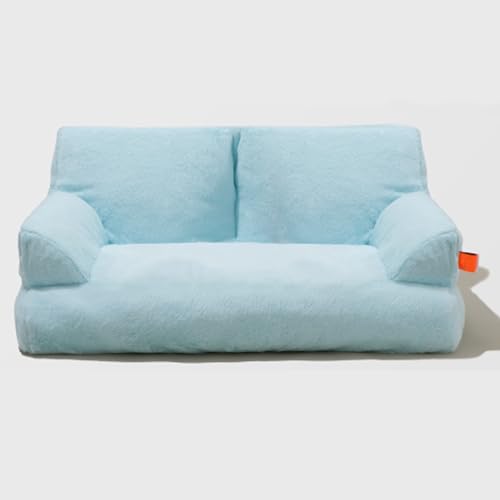 WHYATT Haustierbett, Katzenbett, Hundebett, Flauschig, Waschbar, Möbel für Hunde, Kuscheliges, Katzensofa, Hundesofa, Hund (Color : Blue) von WHYATT