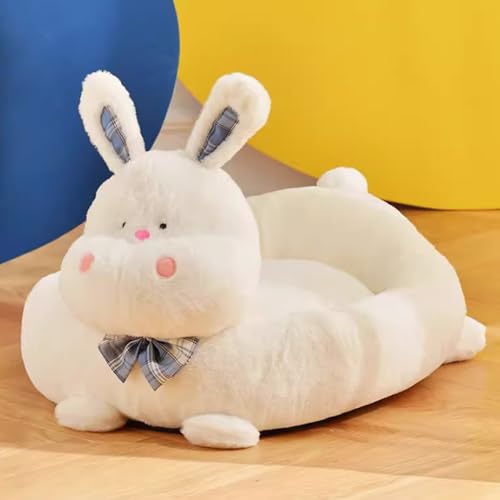 WHYATT Haustierbett, Katzenbett, Schlafplätze Möbel für Hunde, Hundebett Rund, Kuscheliges Hundebett, Katzenschlafplatz, Tierbett (Color : Cartoon Rabbit, Size : L) von WHYATT