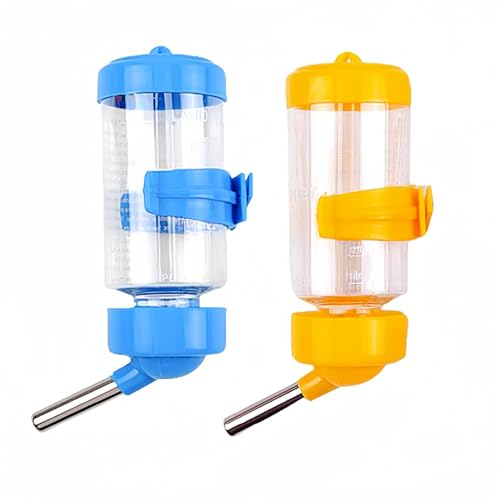 2 x Haustierkäfig-Wasserflasche, tropffrei, kleine Tier-Wasserflasche, hängende Hamster-Wasserflasche, Kleintiertränke für Kaninchen, Meerschweinchen, Igel, Eichhörnchen, Hamster, zufällige Farbe 2 x Haustierkäfig-Wasserflasche, tropffrei, kleine Tier-Wasserflasche, hängende Hamster-Wasserflasche, Kleintiertränke für Kaninchen, Meerschweinchen, Igel, Eichhörnchen, Hamster, zufällige Farbe von WHZAZGW
