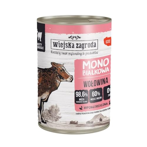 WIEJSKA ZAGRODA Katzenfutter Monoprotein Rindfleisch 400 g - Marke: WIEJSKA ZAGRODA - EAN: 5905342290247 WIEJSKA ZAGRODA Katzenfutter Monoprotein Rindfleisch 400 g - Marke: WIEJSKA ZAGRODA - EAN: 5905342290247 von WIEJSKA ZAGRODA