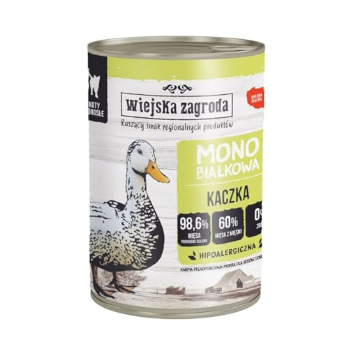 WIEJSKA ZAGRODA Monoprotein Duck Katzenfutter 400g - Marke: WIEJSKA ZAGRODA - EAN: 5905342290278 WIEJSKA ZAGRODA Monoprotein Duck Katzenfutter 400g - Marke: WIEJSKA ZAGRODA - EAN: 5905342290278 von WIEJSKA ZAGRODA